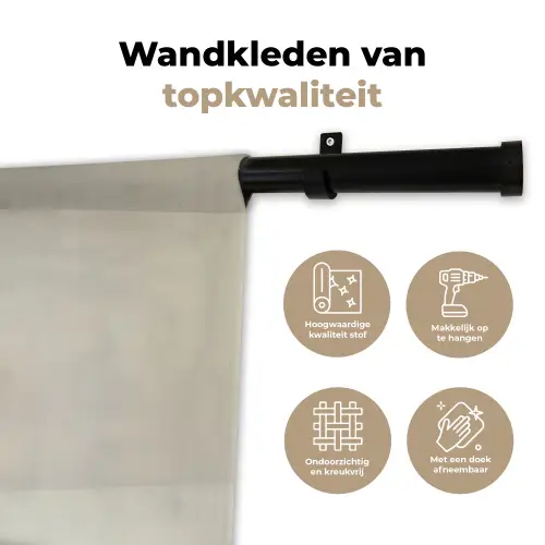 Knoflook - Natuurlijk - Beige Wandkleed katoen klein -sfeer2