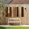 Hout - Planken - Natuurlijk Tuinposter op houten frame 2 cm dik xxl -sfeer4