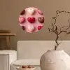 Macarons - Hartjes - Kleurrijk - Roze Wandcirkel behangsticker klein -sfeer1
