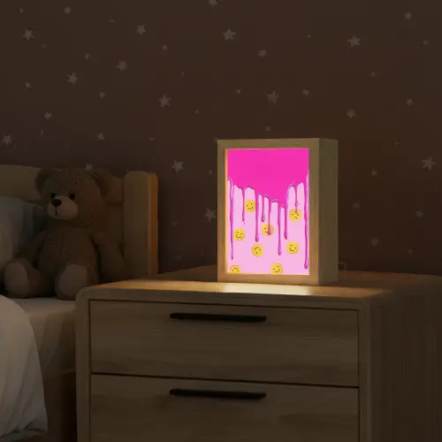 Smiley - Roze - Glazuur Light Box met kabel klein -sfeer1_kind