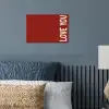 Schuin - Loveyou - Rood poster papier klein -sfeer2