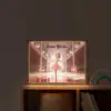 Ballerina - Meisjes - Roze - Kinderen Light Box met batterij (Wandlamp kind) middel -sfeer1_kind