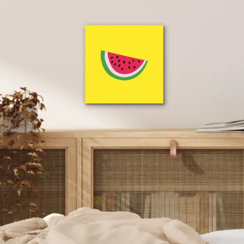 Fruit - Watermeloen - Geel aluminium wit klein -sfeer3