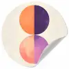 Abstract - Cirkels - Paars Wandcirkel behangsticker klein -3d