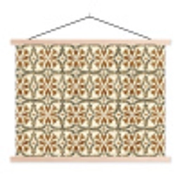Siertegel - Patroon - Bruin textielposter latten blank klein 122 -3d
