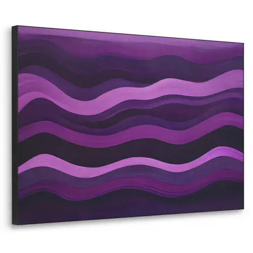 Lijnen - Golven - Paars - Abstract Textielframe - compleet frame klein -3d