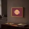 love your damn self - Cirkel - Glitter - Rood Light Box met batterij (Wandlamp) middel -sfeer1