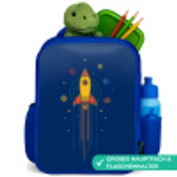 Raket - Blauw - Sterren Kinderrugzak - Blauw middel -inhoud_DE