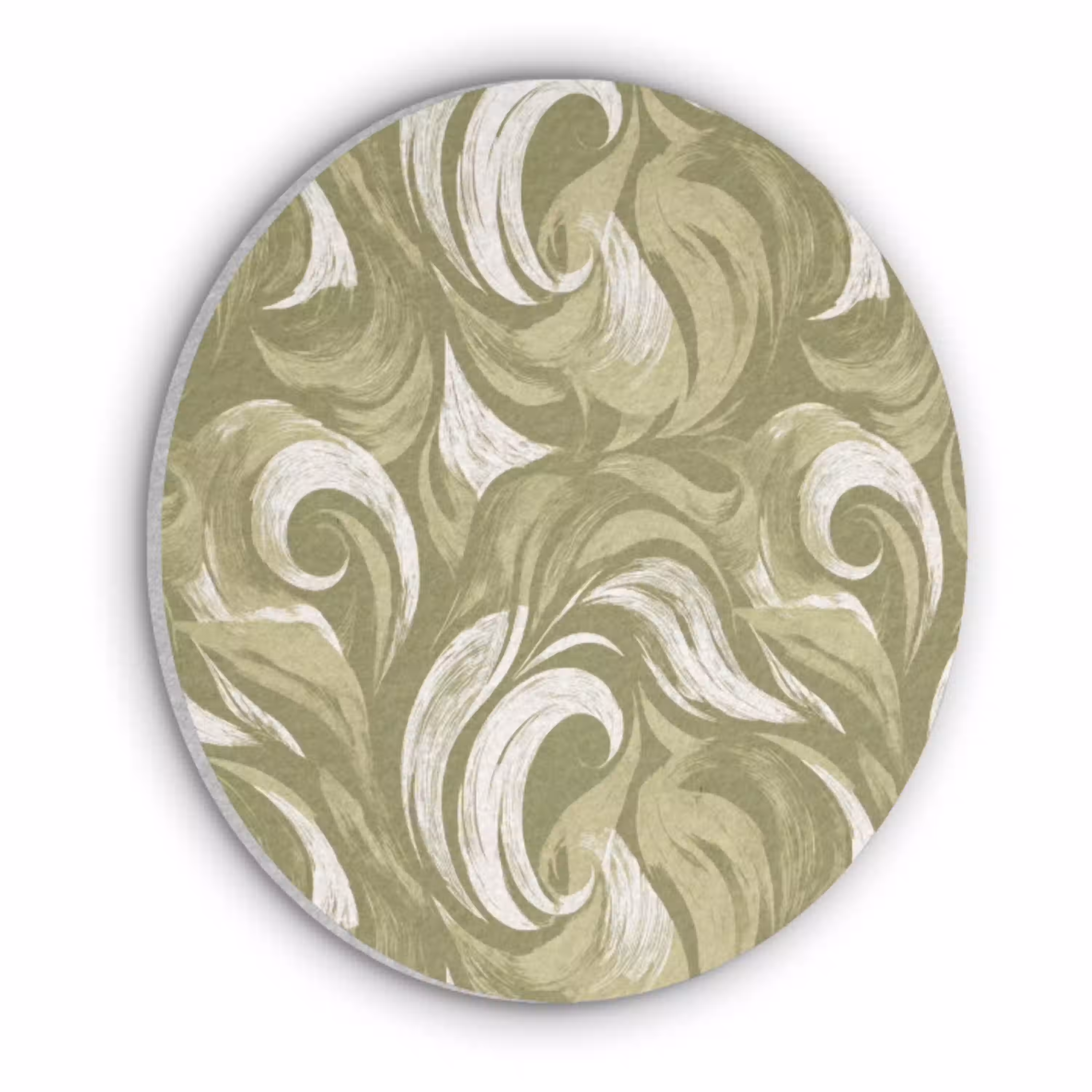 Abstract - Textuur - Groen Akoestische PET Vilt - Rond klein 838 -3d