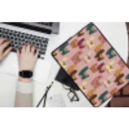 Alpaca's - Patroon - Kleurrijk laptophoes neopreen klein 279 -bureau