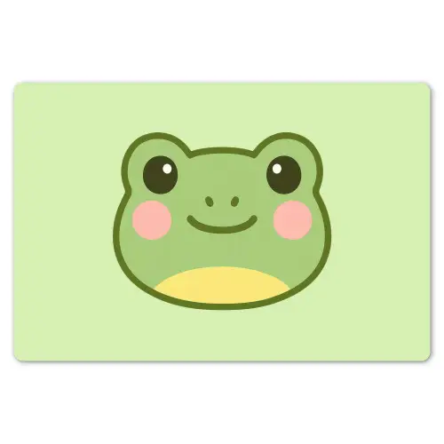 Kikker - Groen - Vriendelijkheid Placemat vinyl groot -zzsfeer1_Kitchenyeah-website