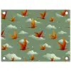Dinosaurussen - Wolken - Sterren - Oranje tuinposter los doek klein -3d