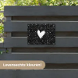 Design - Liefde - Hartje tuinposter los doek klein -sfeer3