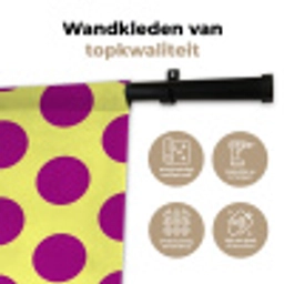 Dots - Klassiek - Geel Wandkleed katoen klein 269 -sfeer2