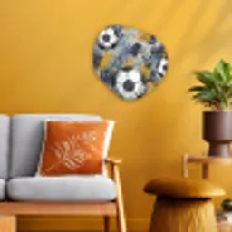 Voetbal - Abstract - Sport - Kleurrijk Wandcirkel Organisch Forex 3mm klein -sfeer4
