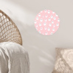 Spookjes - Patroon - Roze Wandcirkel behangsticker klein 186 -sfeer4