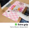 Valentijn - Love - Roze - Oranje Muismat XXL klein -sfeer3