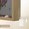 Bloemen in een vaas met schelpen en insecten - Balthasar van der Ast Light Box met batterij (Wandlamp) middel -USP_websiteoplaadbaarNL