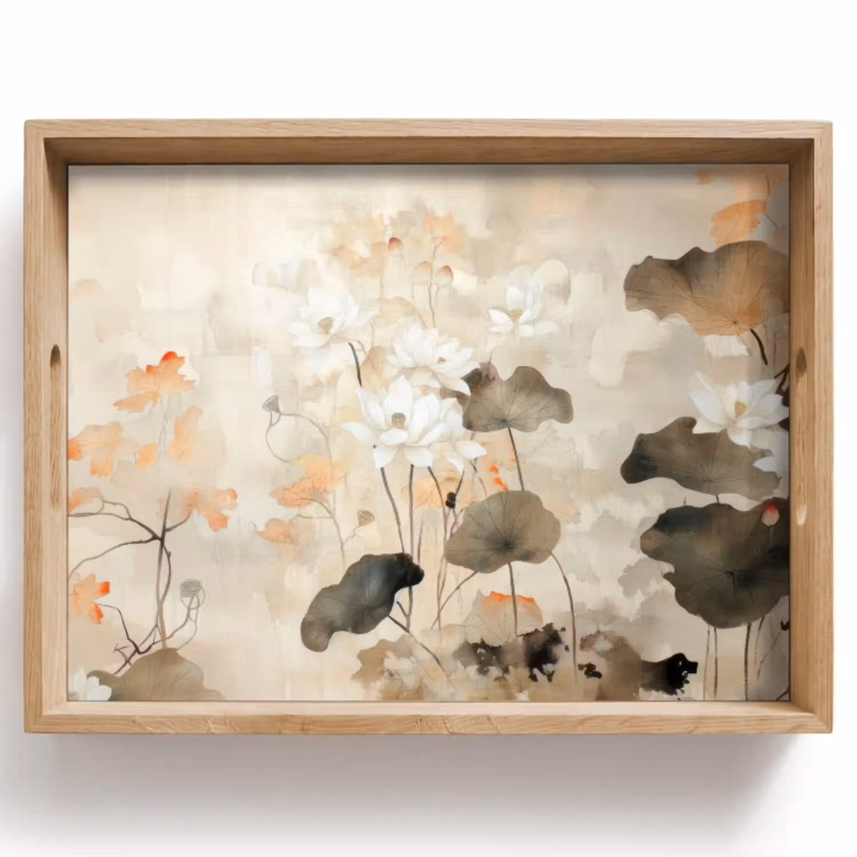 Bloemen - Japandi - Wabi sabi Dienblad Rechthoek middel -z3d_shopping