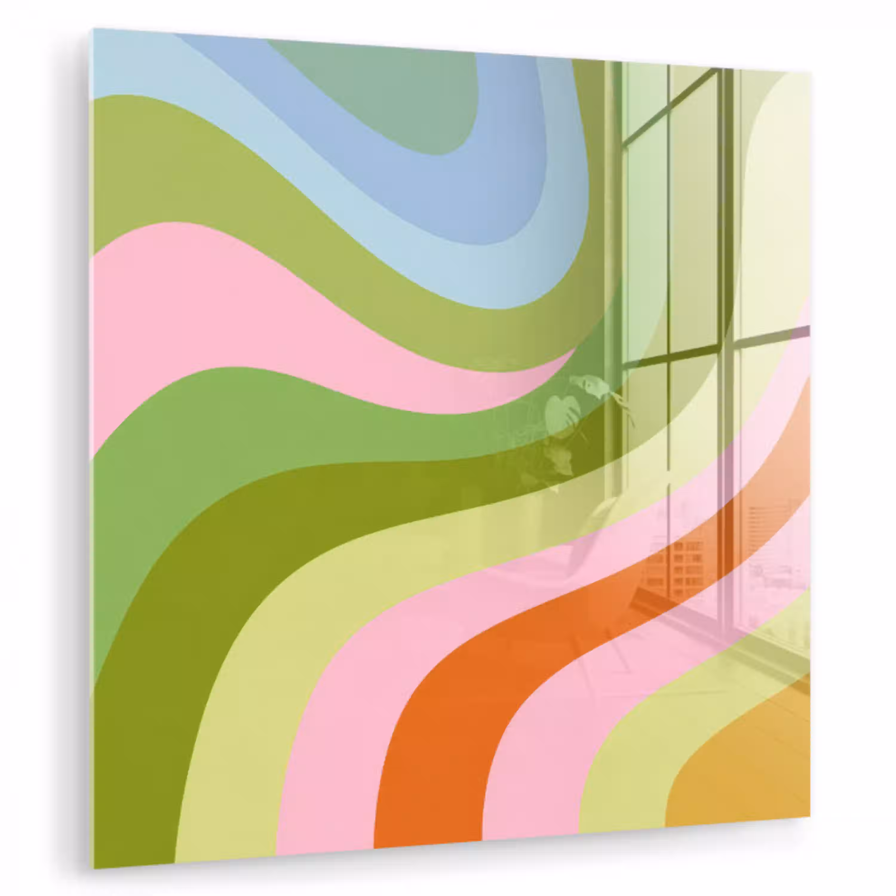 Lijnen - Pasteltinten - Golvend plexiglas 5mm klein -zzzproduct_nieuw
