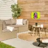 Buste - Verf - Geel tuinposter los doek klein -sfeer4