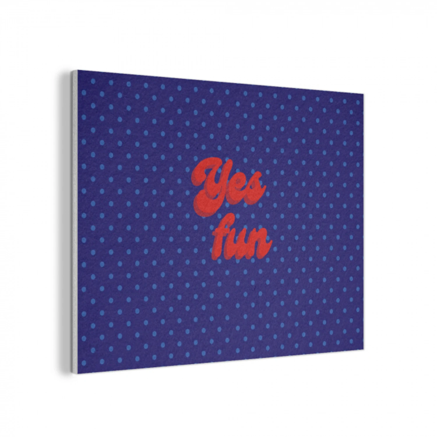 Yes fun - Rood - Blauw - Stippen PET vilt klein -3d