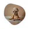 Bad - Hond - Boek - Zonnebril Wandcirkel Organisch Forex 3mm klein -3d