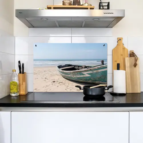 Boot - Zandstrand - Zee Inductie beschemer met haakjes klein -sfeer2