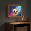 Voetbal - Kleurrijk - Abstract - Penseelstreken Light Box met batterij (Wandlamp kind) middel -sfeer5_kind
