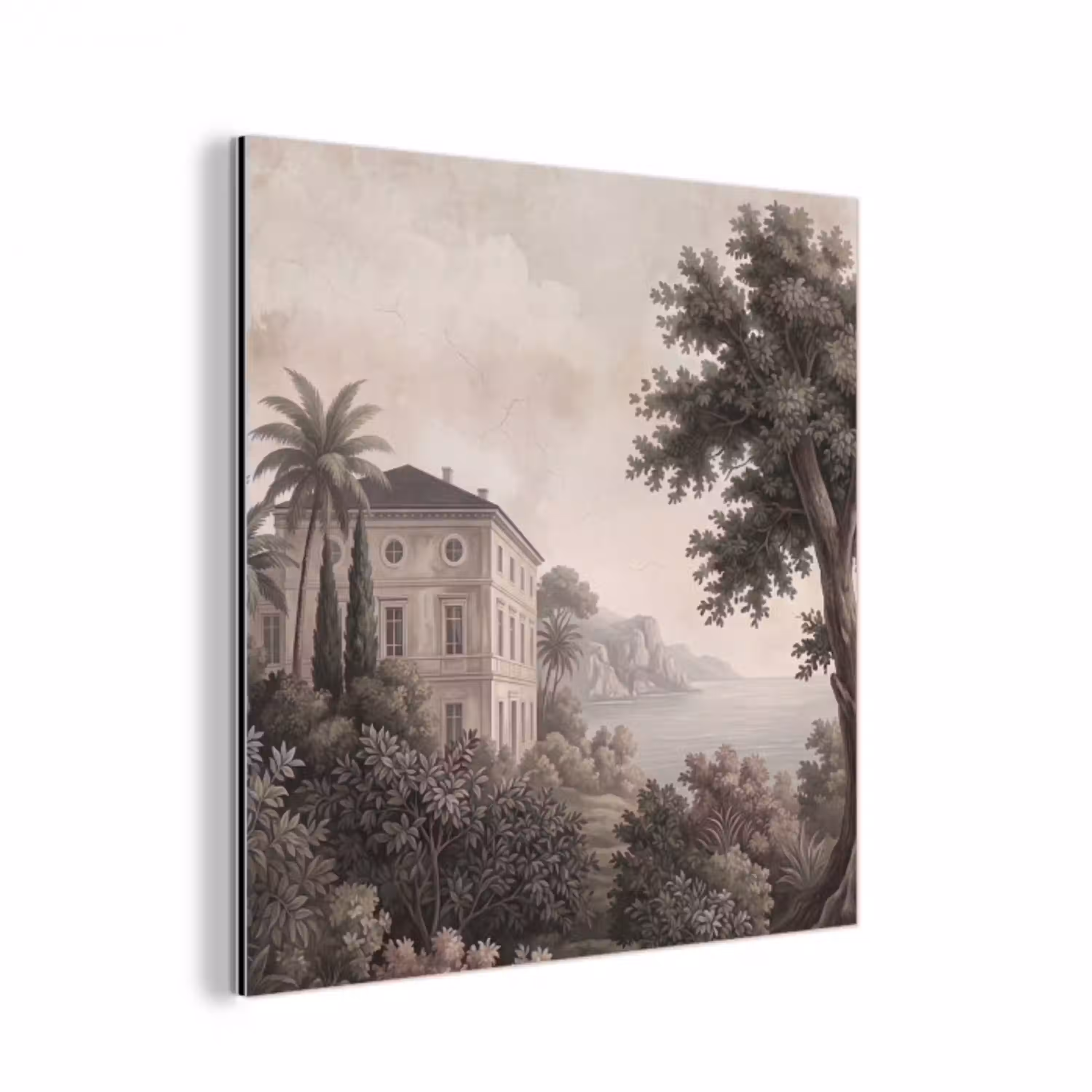 Zee - Villa - Beige aluminium wit klein -3d