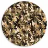 Woestijnkleur - Natuurlijk - Camouflage Wandcirkel plexiglas klein 852 -3d