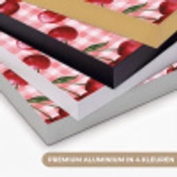 Kersen - Blokken - Rood Textielframe zwart klein 947 -USP_kleurenNL