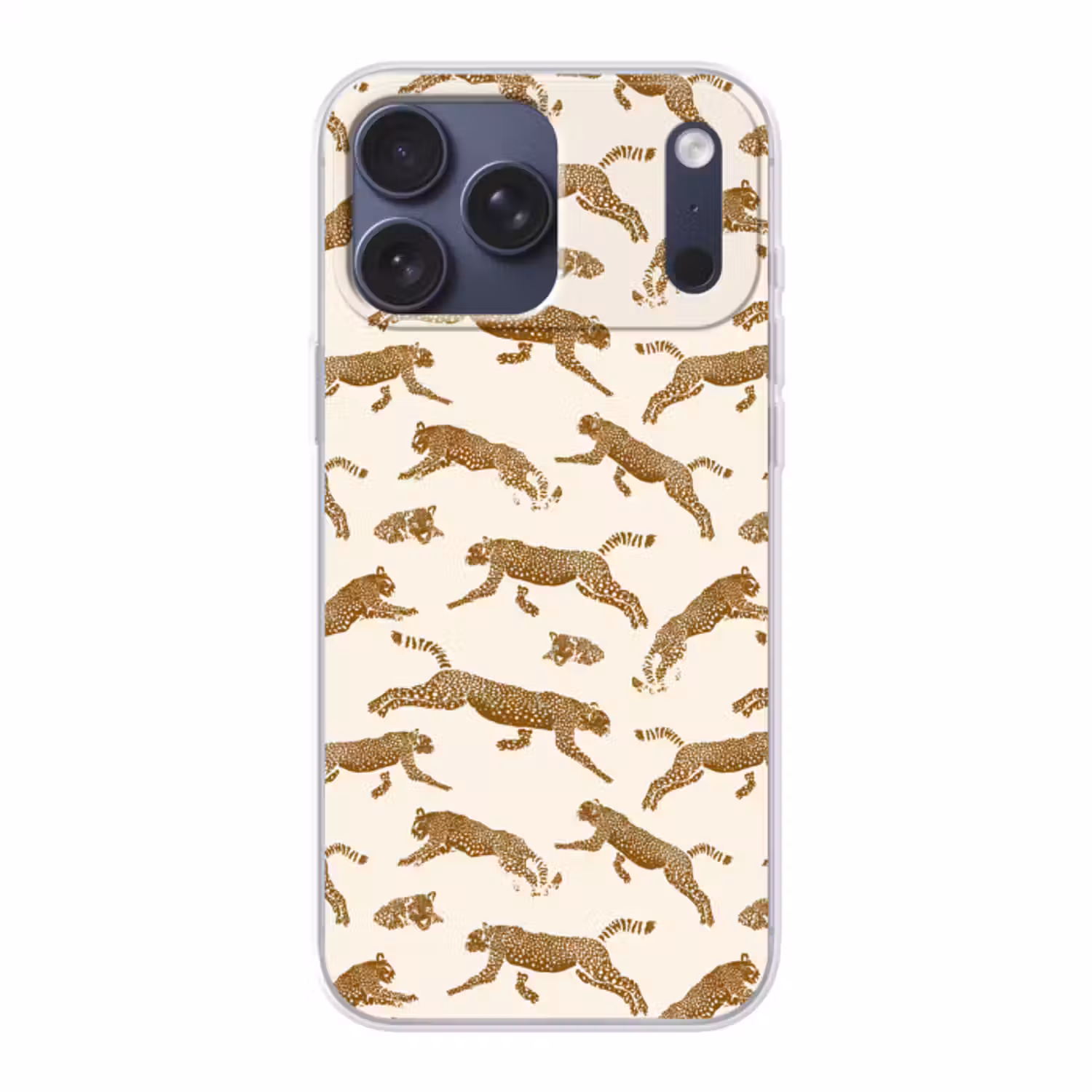 Telefoonhoesje Softcase - Panters - Dieren - Beige - Bruin - Patroon