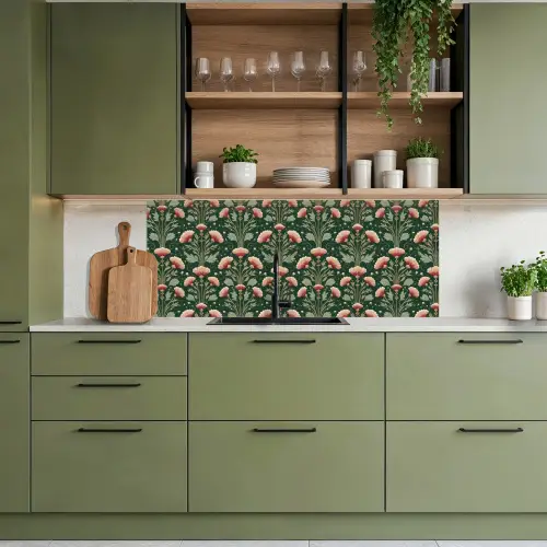 Patroon - Botanisch - Kleurrijk keuken achterwand 2 middel 871 -sfeer3