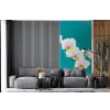 Orchidee - Bloemen - Plant - Wit - Paars fotobehang vinyl groot -bank