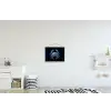 Krab - Delfts blauw - Dieren textielposter latten blank klein -kinderkamer