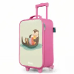 Otter - Strandbal - Water Kinderkoffer - Roze klein -productfoto_schuin