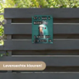 Parkiet - Turquoise - Quotes - Decoratie tuinposter los doek klein -sfeer3