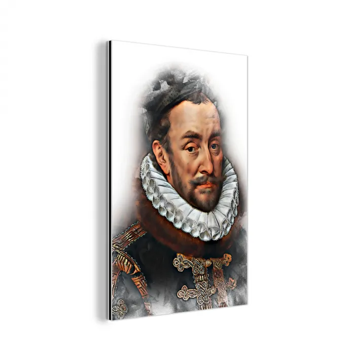 Willem van Oranje - Adriaen Thomasz - Rook aluminium wit klein -3d