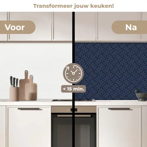 Japans - Patronen - Geometrie keuken achterwand 2 middel 871 -voor-na2_NL