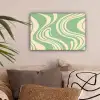 Golvende lijnen - Mintgroen - Dansende vormen canvas 2cm klein -sfeer1