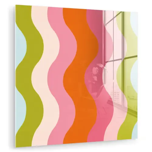 Banen - Golven - Kleurrijk - Verticaal plexiglas 5mm klein -zzzproduct_nieuw
