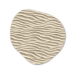 Zand - Golven - Beige Wandcirkel Organisch Aluminium middel 851 -3d