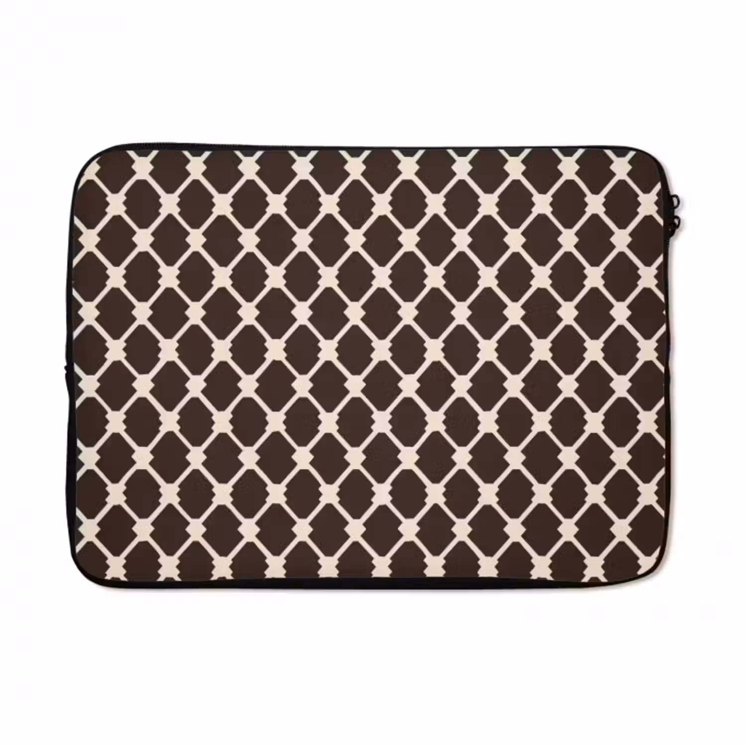 Laptop hülle - Braun - Schachbrettmuster - Geometrisch
