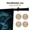 Wereldkaart - Bliksem - Blauw Wandkleed katoen klein -sfeer2