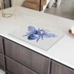Bij - Modern - Delfts - Blauw Inductie beschermer vinyl 3mm klein -sfeer8