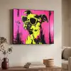Hond - Zonnebril - Roze - Art Textielframe - compleet frame klein -sfeer3