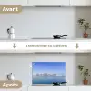 Skyline - Blauw - Zee - Gebouwen - Stad keuken achterwand spatscherm klein -voor_na_FR