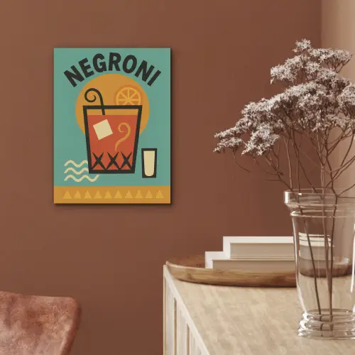 Cocktail - Negroni - Art - Sinaasappel PET vilt klein -sfeer4