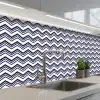 Oceaan - Golven - Blauw - Wit keuken achterwand 2 middel 871 -3d_schuin